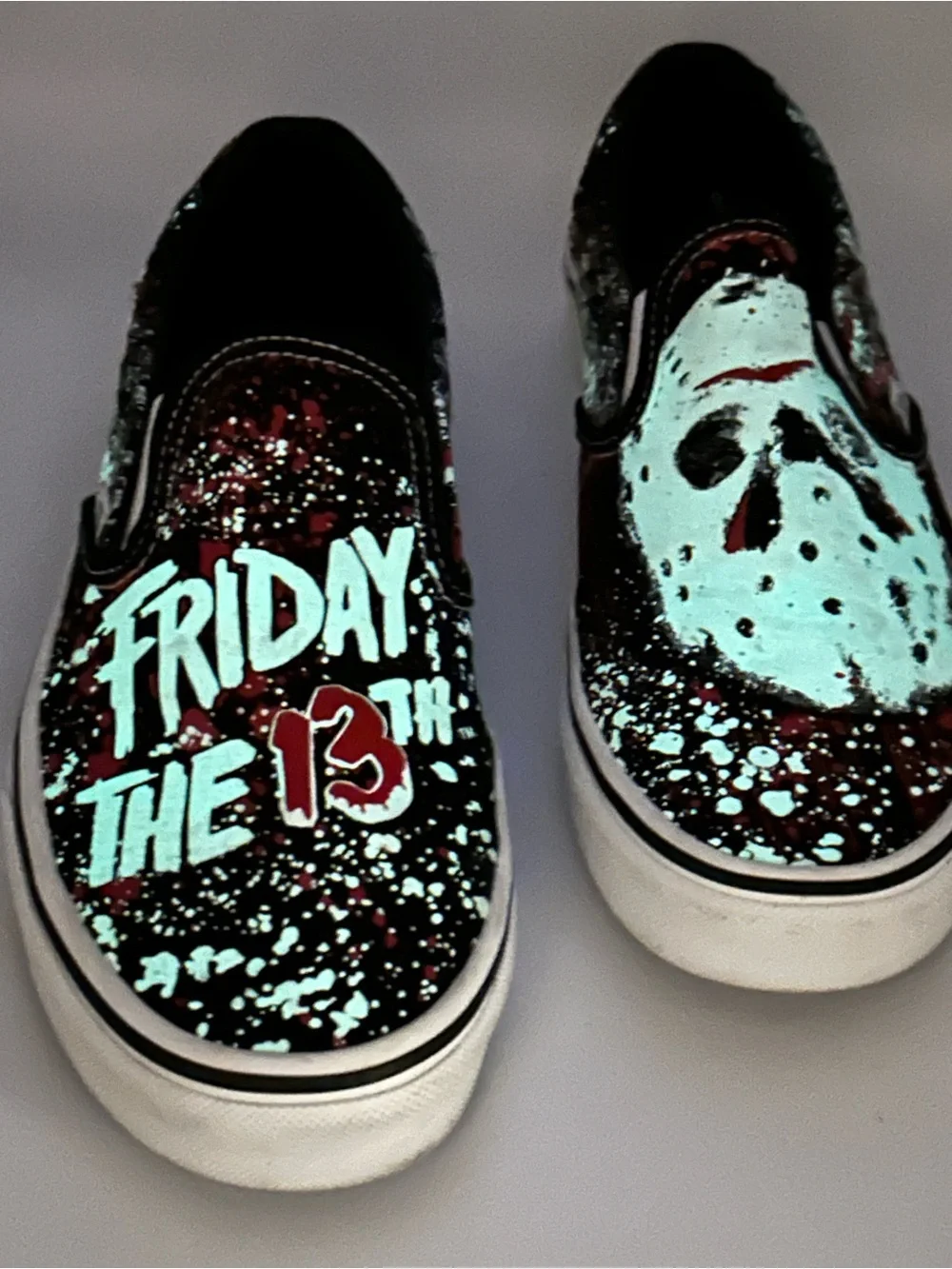 Van’s Friday the 13th' Slip-On Sneakers Jason Voorhees Men’s 8 Women’s 9.5